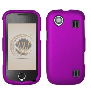 Cricket ZTE Chorus D930 Rubberized Hard Case Cover   Purple Cell Phones & Accessories