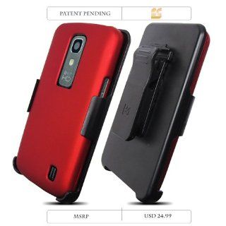 3 in 1 Combo Case & Holster for Nitro HD (LG P930), Red Cell Phones & Accessories
