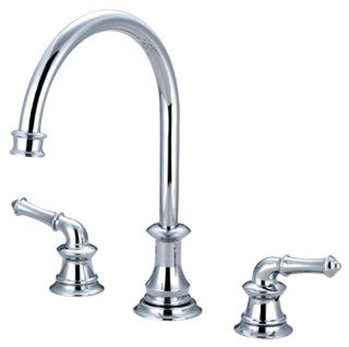 Pioneer 2DM200 TB Two Handle Kitchen Widespread Faucet, PVD Tuscany Bronze Finish   Touch On Kitchen Sink Faucets  