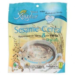 Xongdur Sesame Cereal Instant 8 Whole Grains Cereal No Sugar (25 G * 5 Sachets) 