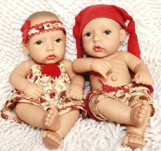 Reborn Baby Dolls Twins Silicone Baby Doll Lovely Toy Toys & Games