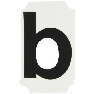 Brady 8245 B Vinyl (B 933), 2" Black Helvetica Quik Align   Black Lower Case, Legend "B" (Package of 10) Industrial Warning Signs