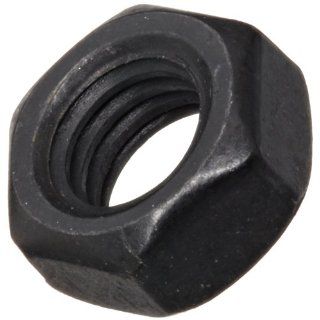 18 8 Stainless Steel Hex Nut, Black Oxide Finish, DIN 934, Metric, M4 0.7 Thread Size, 7 mm Width Across Flats, 3.2 mm Thick (Pack of 100)