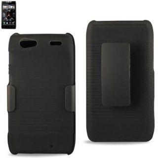 Reiko Premium Durable Snap On Holster Combos for Motorola Droid Razr   Retail Packaging   Smoke Cell Phones & Accessories