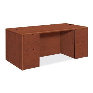Hon Credenza with Full Kneespace, 72 by 24 by 29 1/2 Inch, Bourbon Cherry   Sideboards Buffets Credenzas