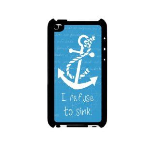I Pod 4 Touch Case Thinshell Case Protective I Pod 4G Touch Case Shawnex Refuse To Sink Blue Anchor Cell Phones & Accessories