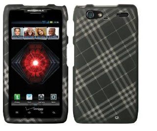DIAGONAL SMOKE CHECKER Premium Design Protector Hard Cover Case for Motorola Droid RAZR MAXX XT916 Android Smartphone [Verizon] Cell Phones & Accessories