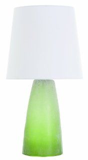 Arteriors 17032 940 Chandler Rolled Glass Lamp, Olive Ash   Table Lamps  