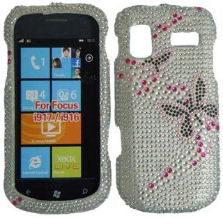 Butterfly Full Diamond Bling Case Cover for Samsung Focus i917 Cell Phones & Accessories