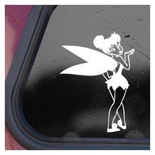 Tinkerbell Blowing A Kiss White Decal Sticker Laptop Die cut White Decal Sticker   Decorative Wall Appliques  