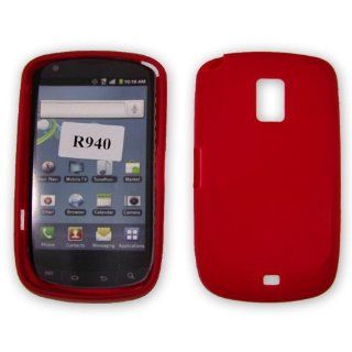 SAR940.SKRD.72 Samsung Galaxy S Lightray 4G Red Silicone Skin Case / Rubber Soft Sleeve Protector Cover + Live My Life Wristband Electronics
