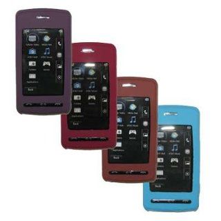 4 Pack of Soft Silicone Gel Skin Cover Cases for LG Vu CU920 (Sky Baby / Rose Pink / Brown / Dark Purple) Cell Phones & Accessories