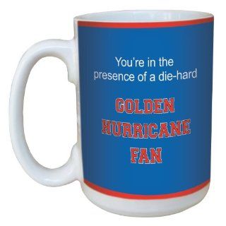 Tree Free Greetings lm44586 Golden Hurricane College Football Fan Ceramic Mug with Full Sized Handle, 15 Ounce Kitchen & Dining