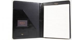 Bosca Men's 8 1/2" X 11" Writing Pad Cover, Dark Brown, One Size Clothing