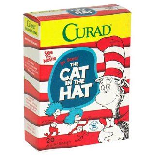 Curad Assorted Bandages, The Cat in the Hat or Curious George, 20 Count Boxes (Pack of 12) Health & Personal Care