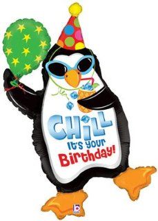 PENGUIN Frosty Club Cool Birthday PARTY Animal Party Hat 40" Mylar Foil BALLOON Health & Personal Care