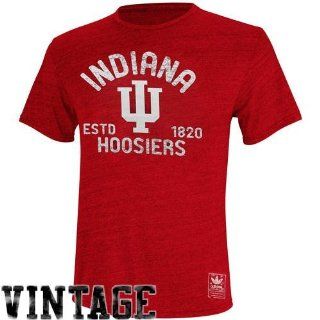 Indiana Hoosier shirt  adidas Indiana Hoosiers Established Mascot Tri Blend T Shirt   Crimson  Sports Fan T Shirts  Sports & Outdoors