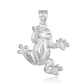 925 Sterling Silver Frog Pendant Jewelry
