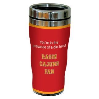Tree Free Greetings sg24475 Ragin Cajuns College Football Fan Sip 'N Go Stainless Steel Lined Travel Tumbler, 16 Ounce Kitchen & Dining