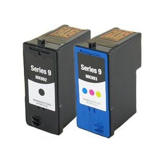 2 Pack Remanufactured DELL (Series 9) MK992 Black and MK993 Color Ink Cartridges for DELL 926, V305, V305W Printers Electronics