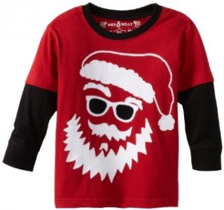 Wes and Willy Boys 2 7 Cool Clause Two In One Tee, Red, 2T Clothing