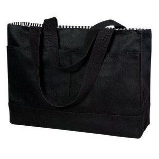 Port & Company Double Pocket Tote Bag (B450) Available in 5 Colors Black Clothing