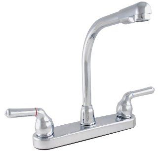 LDR 952 33415CP Exquisite Kitchen Faucet, Hi Rise Spout, Dual Tulip Handle, Lifetime Plastic, Chrome   Touch On Kitchen Sink Faucets  