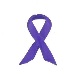 Purple Ribbon Awareness Tac Lapel Tie Pin   Relay for Life, Alzheimers, Lupus, Cancer, Domestic Violence Novelty Buttons And Pins Clothing