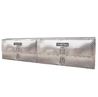 Lund/Tradesman 8296 96 Inch Aluminum Professional Top Rail Mount Box, Diamond Plated, Silver Automotive