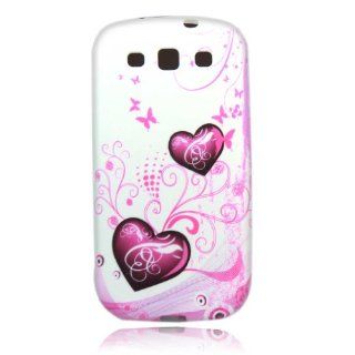 Wall  Flower and Peach Heart 24 Case Cover for Samsung Galaxy S 3 III S3 I9300 Cell Phones & Accessories