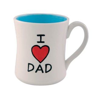 Our Name Is Mud by Lorrie Veasey "I Heart Dad" Mug, 4 1/4 Inch Kitchen & Dining