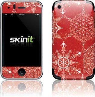 Christmas   Holiday Flakes on Red   Apple iPhone 3G / 3GS   Skinit Skin Cell Phones & Accessories