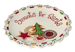 Department 56 Glitterville Sweets For Santa Cookie Plate   Christmas Decor