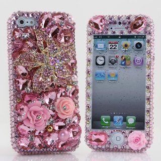 BlingAngels� 3D Luxury Bling iphone 5C Case Cover Faceplate Swarovski Crystals Diamond Sparkle bedazzled jeweled Design Front & Back Snap on Hard Case + FREE Premium Quality Stylus and Water Resistant Bag (100% Handcrafted by BlingAngels) (Large Diamon