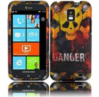 Red Yellow Danger Hard Cover Case for Samsung Focus S SGH I937 Cell Phones & Accessories