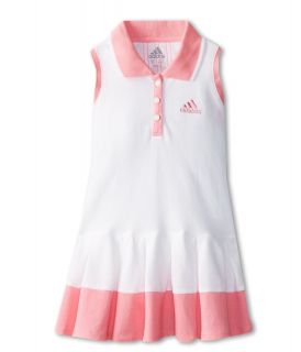 adidas Kids Box Pleat Polo Dress Girls Dress (White)