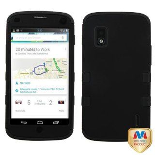 [ManiaGear] Impact Tuff Case Black/Black + ManiaGear Screen Protector for Google Nexus 4 E960 (T Mobile) Cell Phones & Accessories