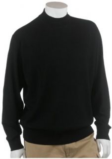 Raffi Men's Merino Wool Long Sleeve Mockneck Sweater, Black, Small at  Men�s Clothing store Pullover Sweaters