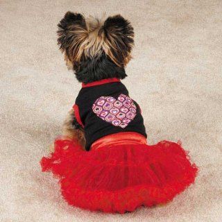 East Side Collection ZM5084 08 83 Full of Heart Tutu Dress for Dogs, XX Small, Red  Pet Dresses 