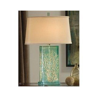 Regina Andrew Aqua Translucent Table Lamp    
