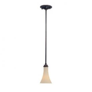 Savoy House 7P 966 1 13 Mini Pendant with Amber Glass Shades, English Bronze Finish   Ceiling Pendant Fixtures  