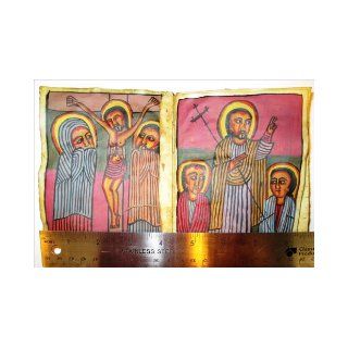 Ethiopian Coptic (Ge'ez) Illustrated Manuscript Codex on Vellum [Ethiopian Orthodox (Coptic) Church] Books