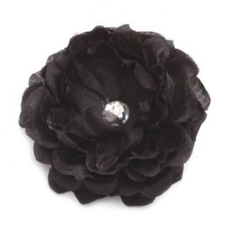 Reflectionz Girls Black 2in Jeweled Flower Hair Clippie Accessory Reflectionz Clothing