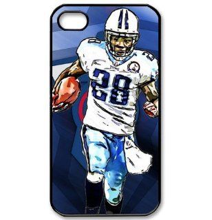 iPhone 4/4s case cover with Tennessee Titans Chris Johnson art painting Cell Phones & Accessories