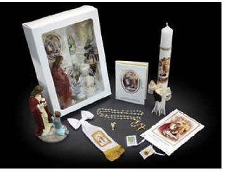 Boys Spanish First Communion Deluxe Set Includes Missal, Kneeling Child Statue, Gift Rosary, Communion Armband, Decorated Candle, Deluxe Gift Box  Other Products  