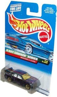Mattel Hot Wheels 1998 X Ray Cruiser Series 164 Scale Die Cast Metal Car # 1 of 4   Purple Luxury Sedan MERCEDES C CLASS with Spoiler (Collector # 945) Toys & Games