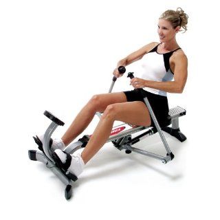 Body Trac Glider w Gas Shock Resistance and Full Range Rowing  Rowing Machine  Sports & Outdoors