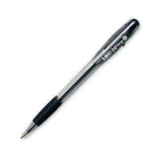 BIC BU2 Grip Retractable Ballpoint Medium Point Black Ink Pens (Pack of 12) 