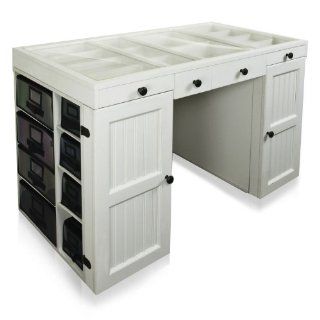 Scrapbox EZ View Craft Storage Office Desk Table Top White   Home Office Desks