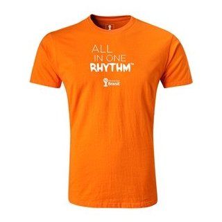 FIFA World Cup 2014 2014 FIFA World Cup Brazil(TM) Men's Fashion All In One Rhythm T Shirt (Orange) Clothing